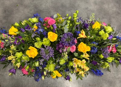 Vibrant Mixed Casket Spray