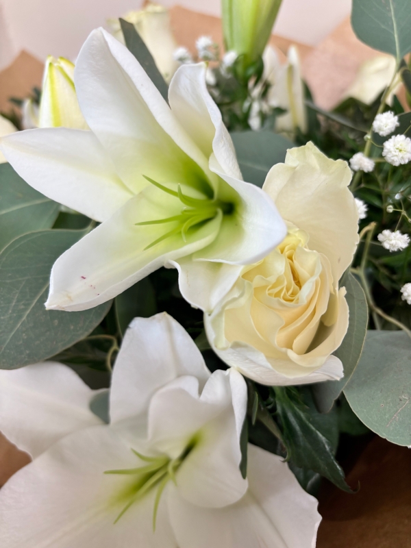 White Rose & Lily Bouquet