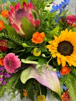 Tropical Vibrant Casket Spray