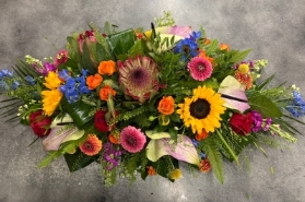 Tropical Vibrant Casket Spray