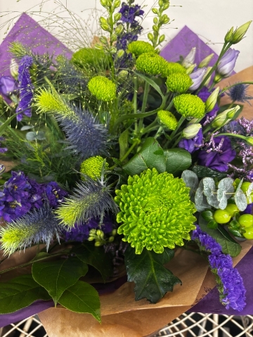 Purple & Lime Bouquet